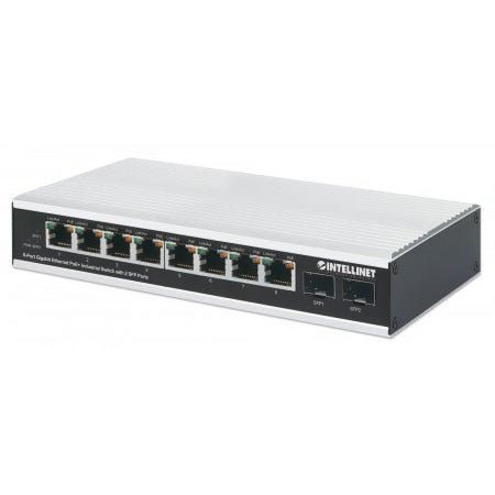 508261 - 8-Port Gigabit Ethernet PoE+ Industrial Switch with 2 SFP Ports