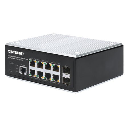 508278 - 8-Port Gigabit Ethernet PoE+ Web-Managed Industrial Switch with 2 SFP Ports