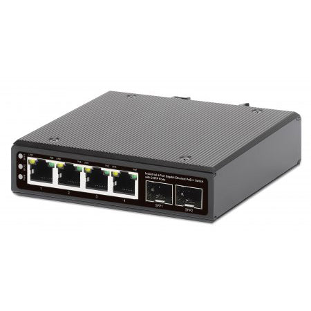 508995 - Industrial 4-Port Gigabit Ethernet PoE++ Switch with 2 SFP Ports