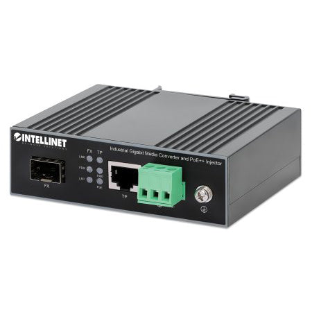 509107 - Industrial Gigabit Media Converter and PoE++ Injector