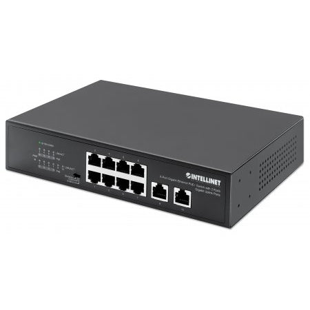 561402 - 8-Port Gigabit Ethernet PoE+ Switch with 2 RJ45 Gigabit Uplink Ports