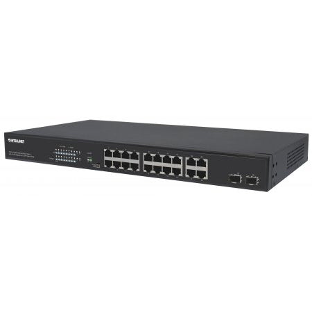 561419 - 16-Port Gigabit Ethernet PoE+ Switch with 4 RJ45 Gigabit and 2 SFP Uplink Ports