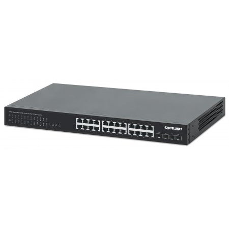 561761 - 24-Port Gigabit Ethernet PoE+ Switch with Four 10G SFP+ Uplinks