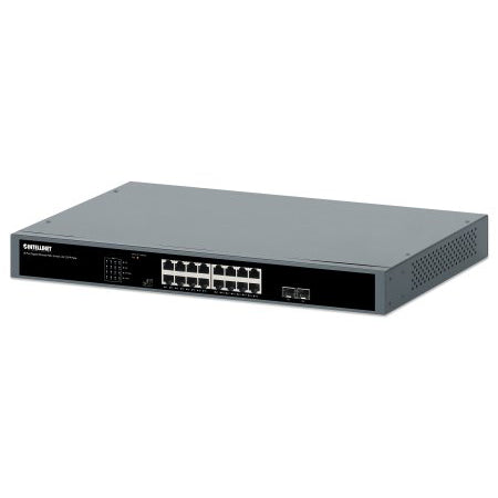 561983 - 16-Port Gigabit Ethernet PoE+ Switch with 2 SFP Ports