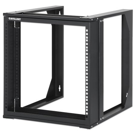 716185 - 19" Wall Mount Open Frame Network Rack, 9U, Front-hinged Swing Frame