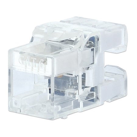 791274 - Cat6 Punch-Down Keystone Jack with LED, Transparent, 25-Pack